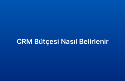 CRM Bütçesi Nasıl Belirlenir