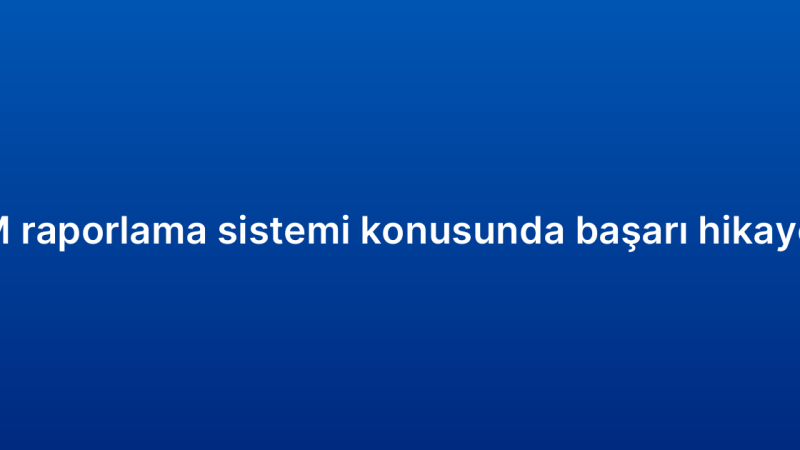 CRM raporlama sistemi konusunda başarı hikayeleri