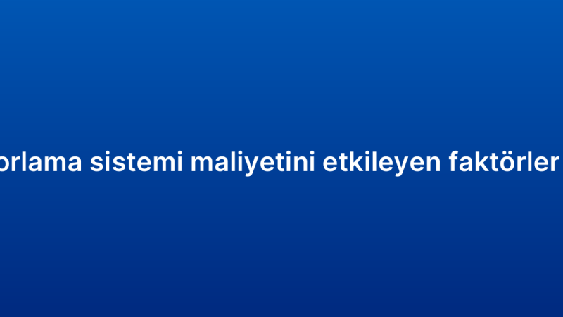 CRM raporlama sistemi maliyetini etkileyen faktörler nelerdir?