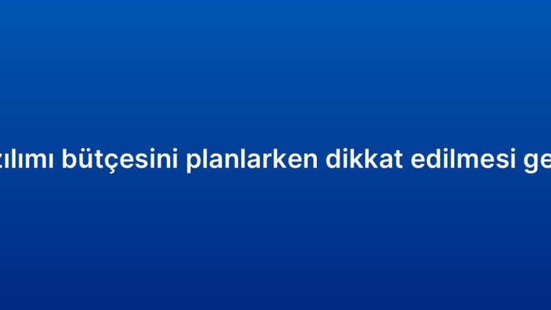 CRM yazılımı bütçesini planlarken dikkat edilmesi gerekenler