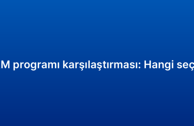 Küçük işletme CRM programı karşılaştırması: Hangi seçenek size uygun?